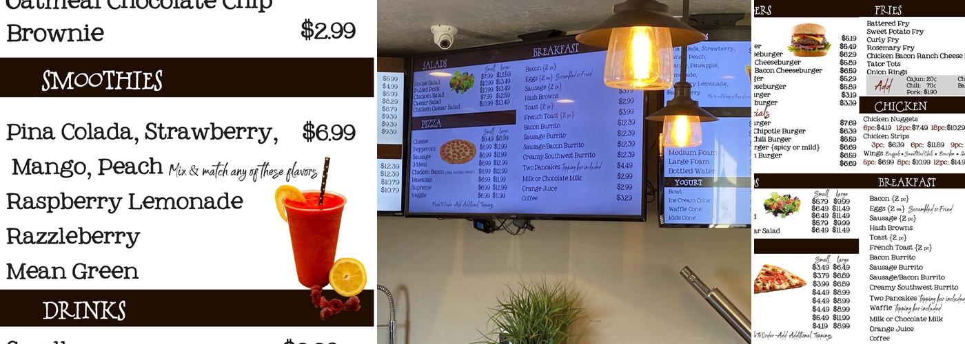 The IceBox & Round About Grill Menu