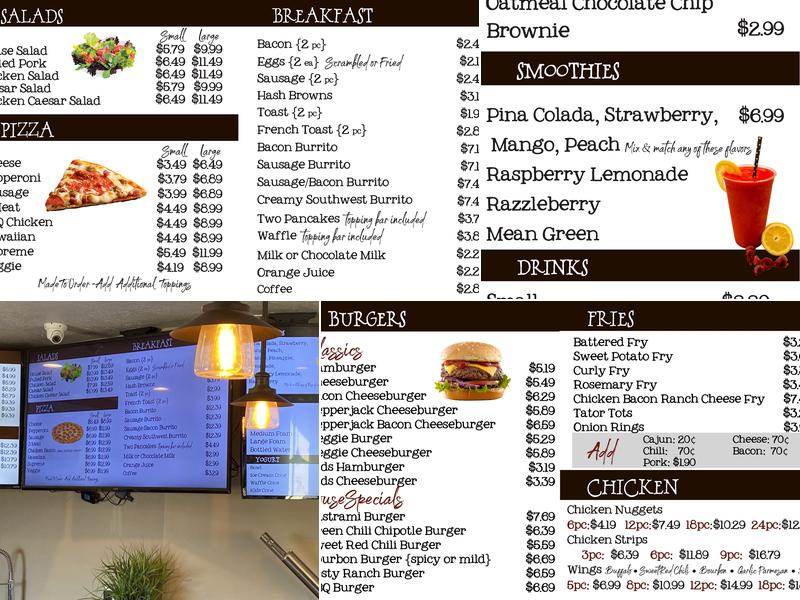 The IceBox & Round About Grill Menu