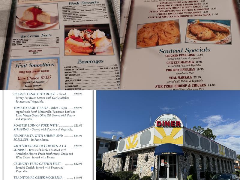 SUNRISE DINER Menu