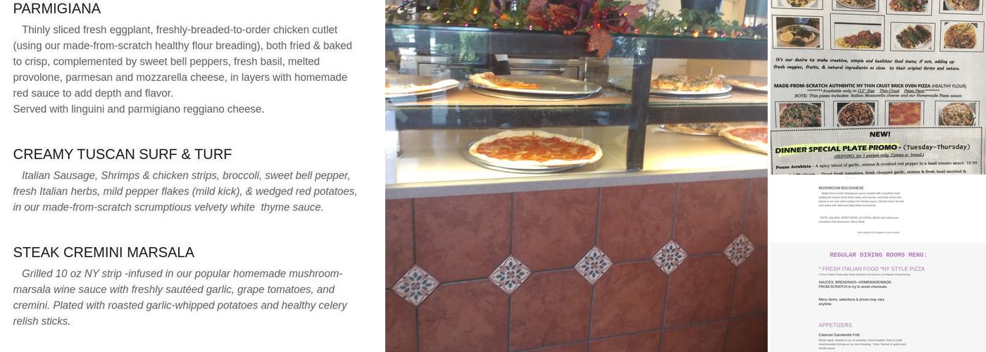 Bella Marie's Pizzeria and Restaurant Menu