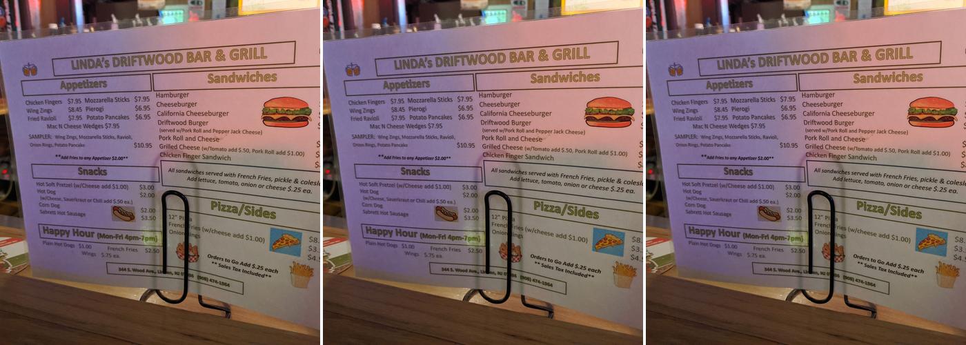 Linda's Driftwood Bar & Grill Menu