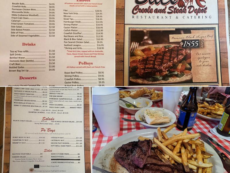 Bill's Creole and Steak Depot Menu