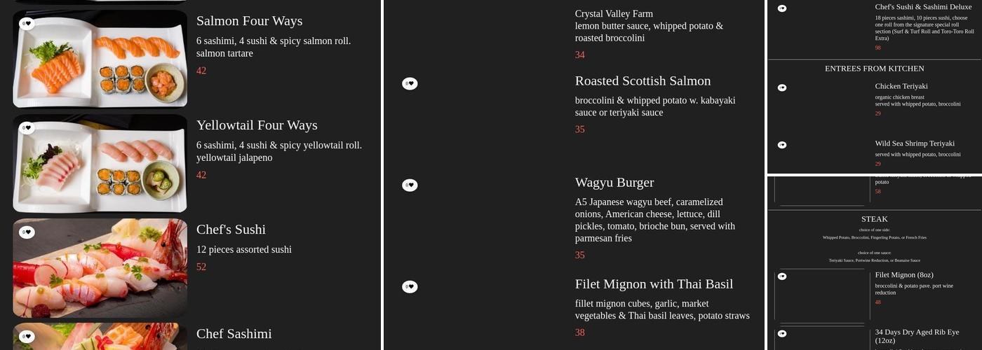 Fushimi Menu