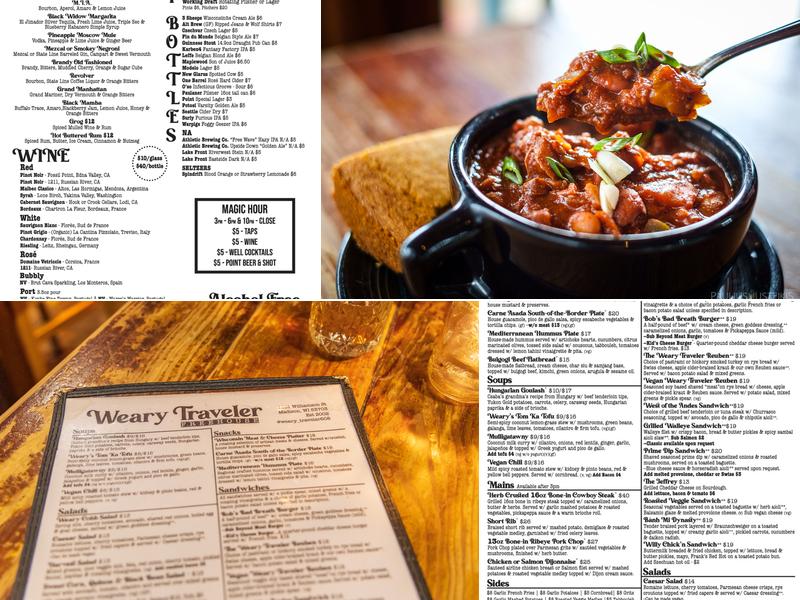 Weary Traveler Freehouse Menu