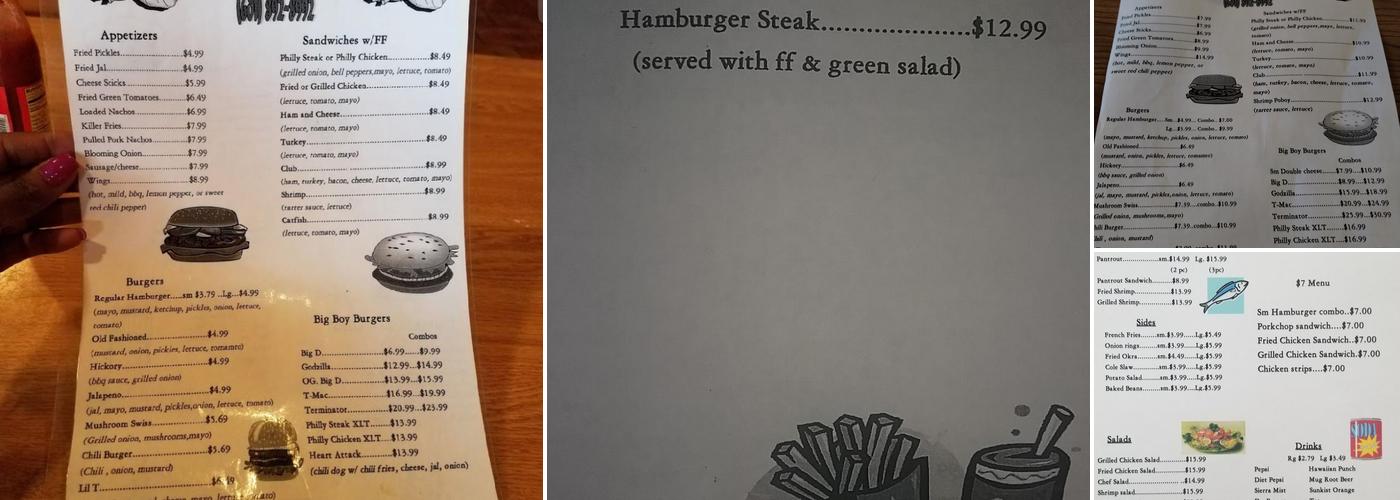 Sweet D's Menu