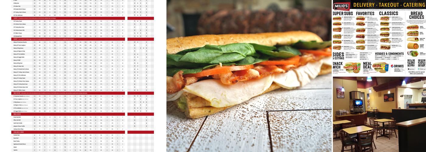 Milio's Sandwiches Menu