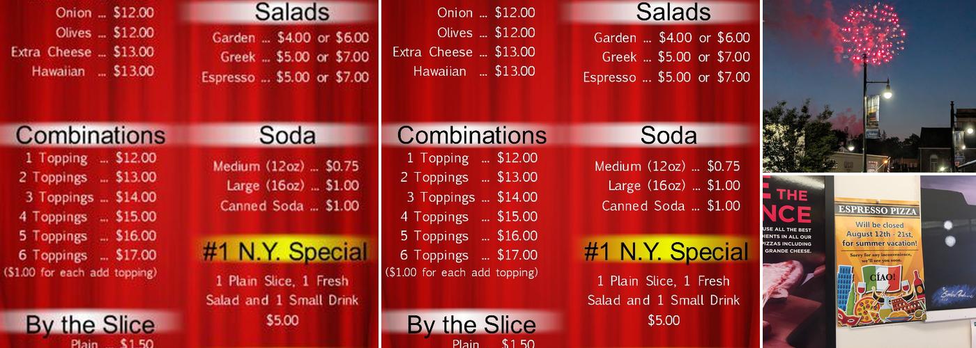 Espresso Menu