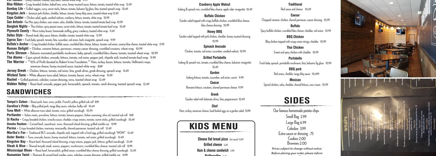 Wrap City Sandwich Co. Menu