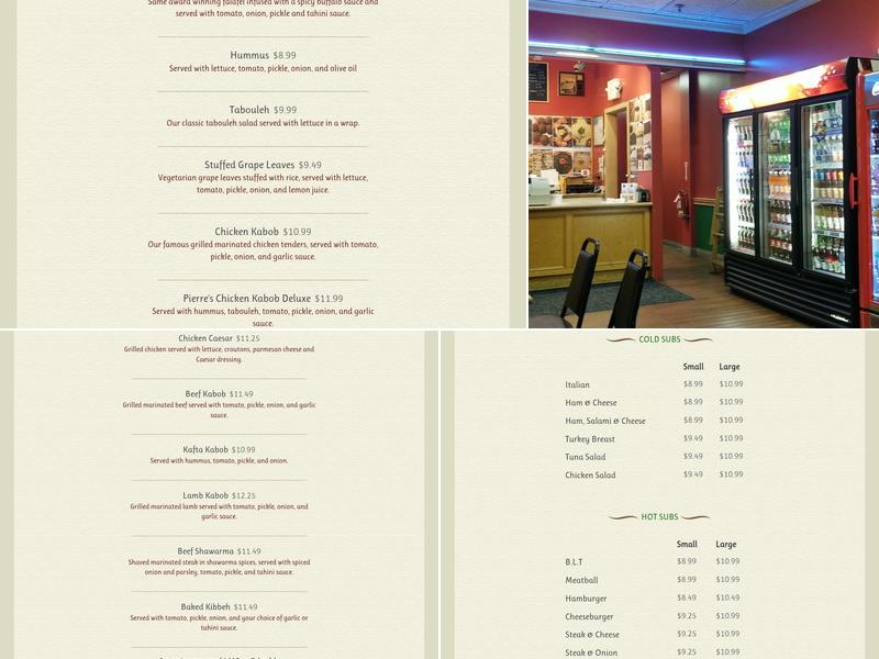 Cedars Cafe Menu