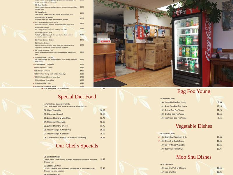 Chang Jiang Menu