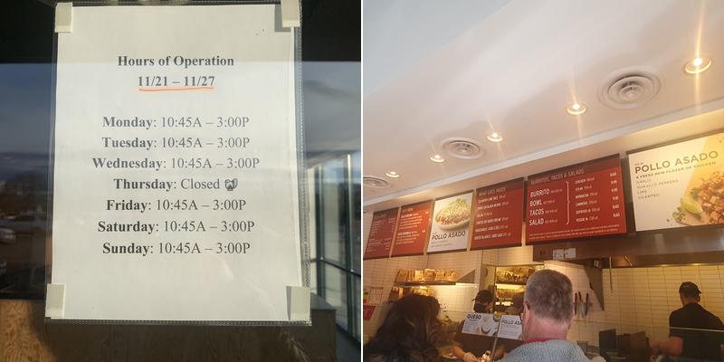 Chipotle Mexican Grill Menu