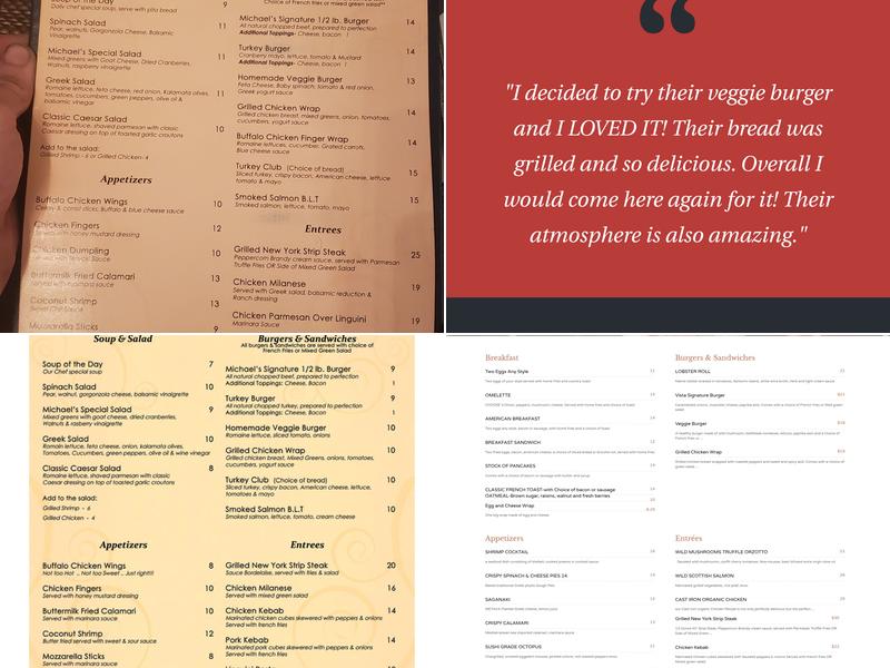 Michael's Café Menu