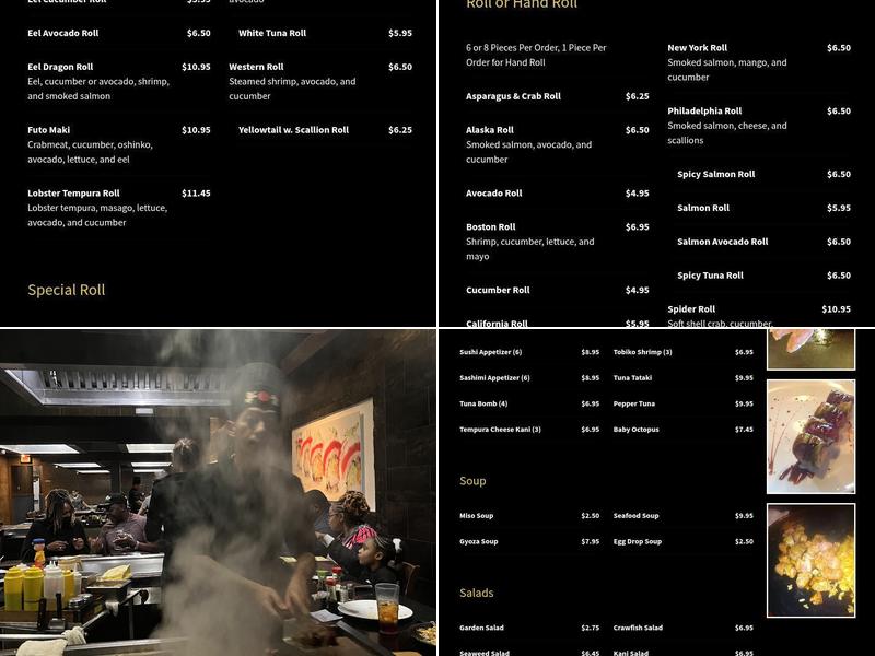 Osaka Japanese Hibachi & Sushi Restaurant Menu