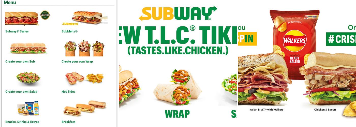Subway Menu