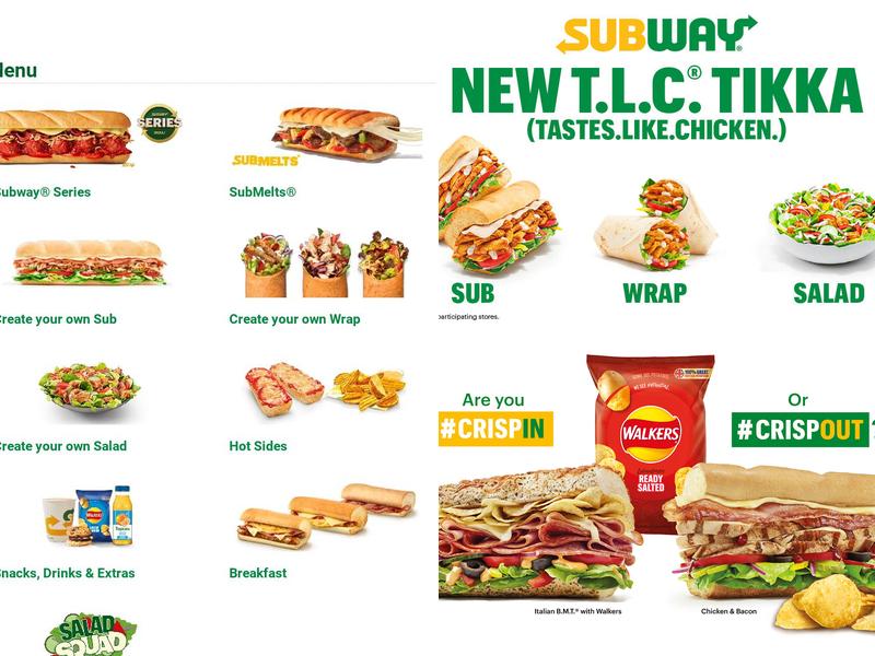 Subway Menu