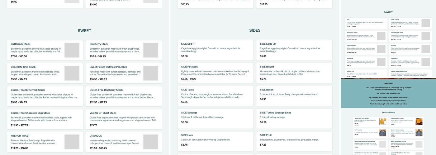 Short Stack Eatery Menu