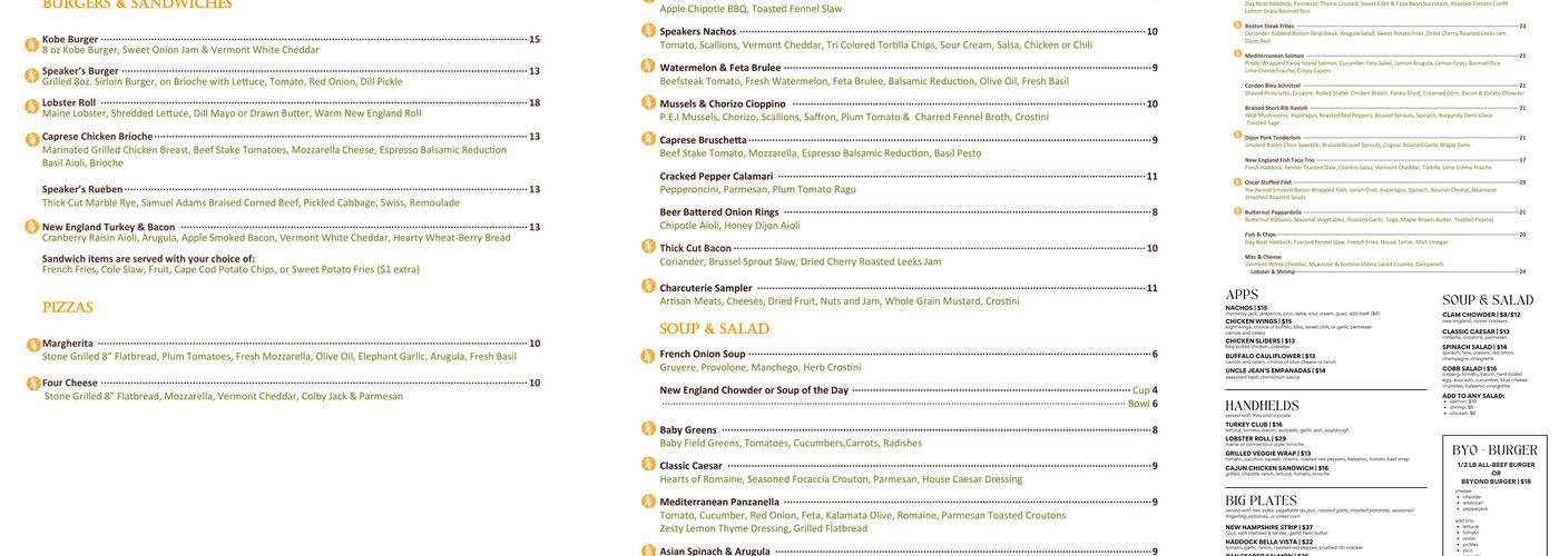 Speaker's Menu