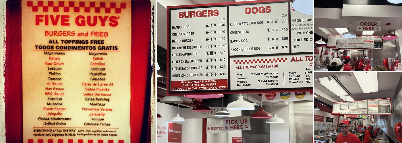 Five Guys Menu