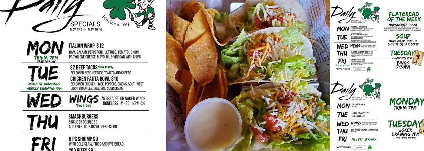 Danny Boys Irish Pub Menu