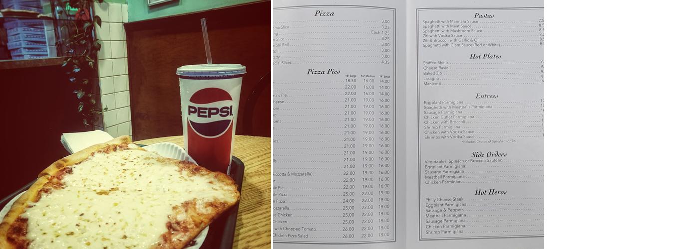 Triangulo Pizzeria Menu