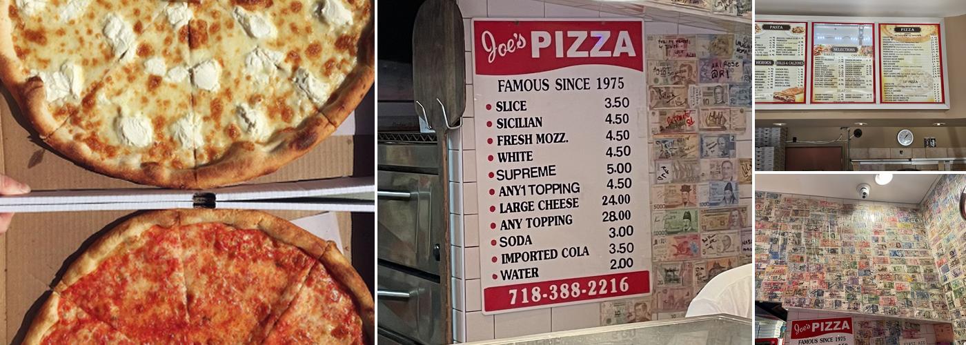 Joe's Pizza Menu
