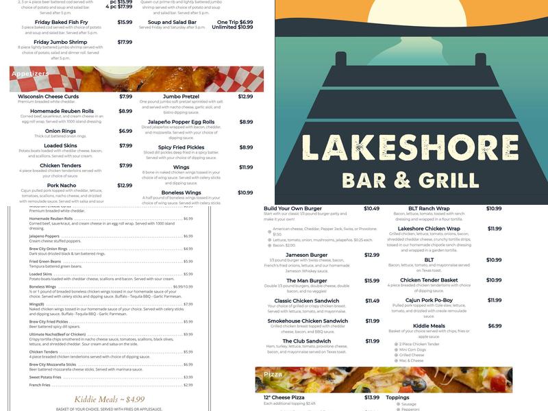 Lakeshore Bar and Grill Menu