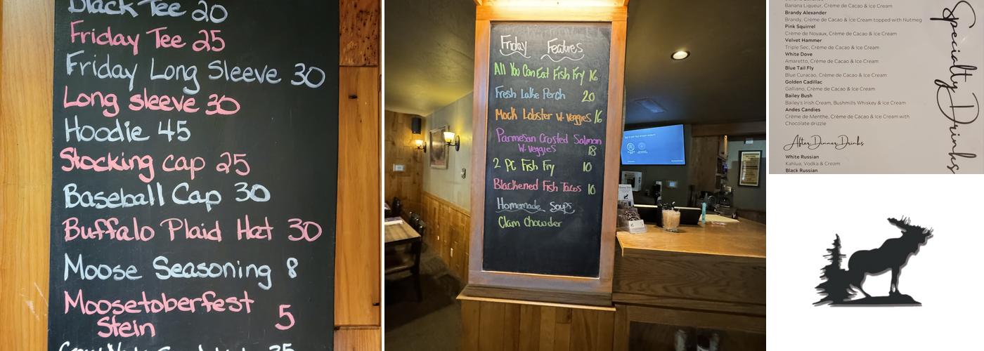 Moose Inn Menu
