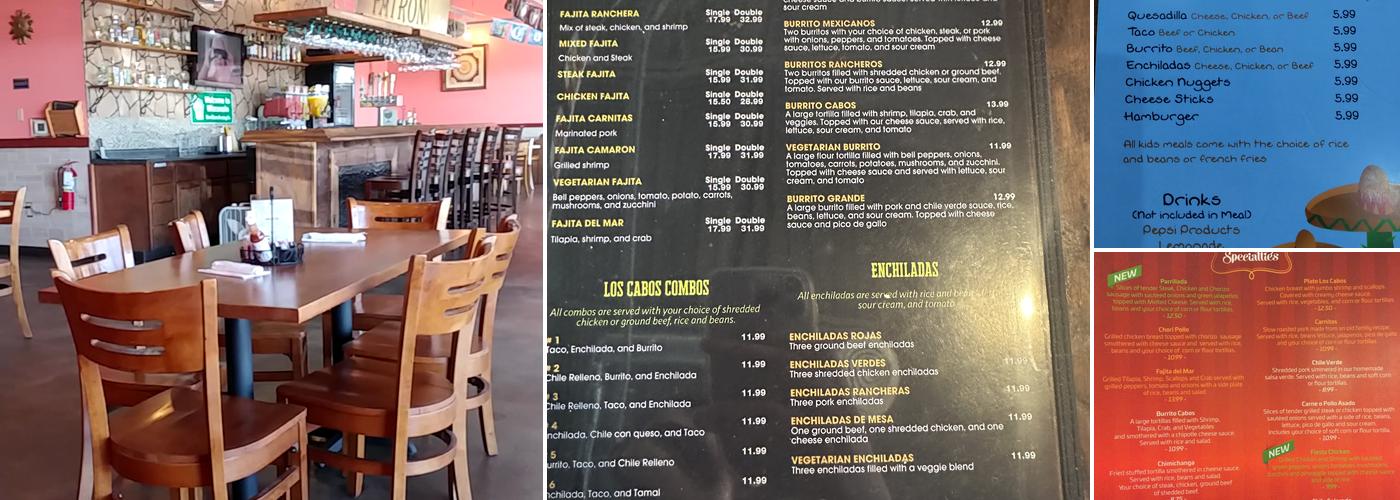 Los Cabos Mexican Grill Menu
