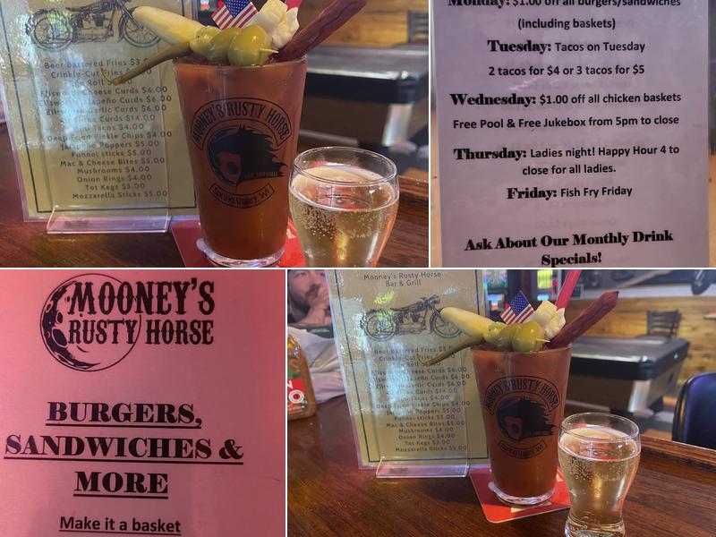 Mooney’s Rusty Horse Bar & Grill Menu