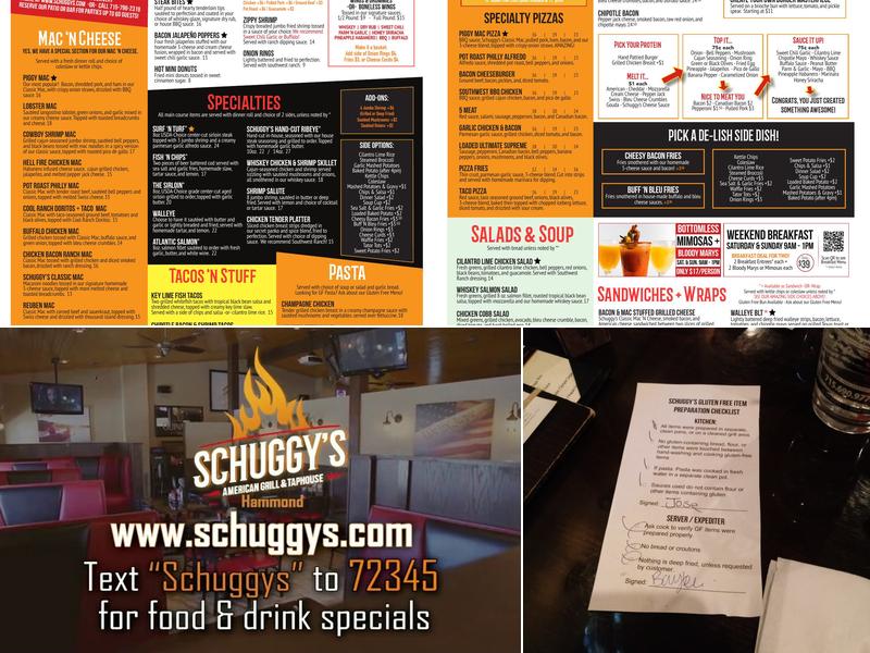 Schuggy's American Grill & Taphouse Menu