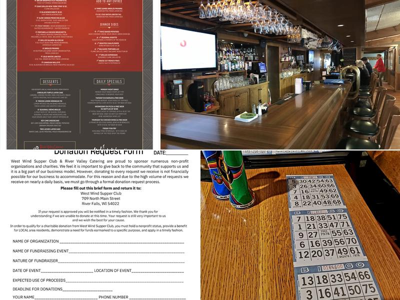 West Wind Supper Club Menu