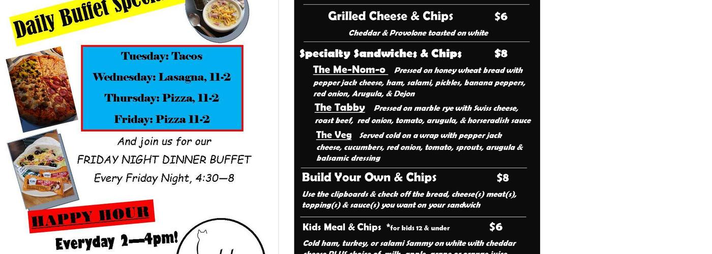 Tabby's Catfe Menu