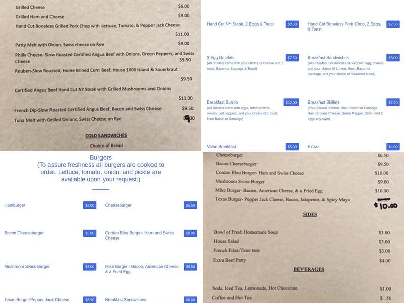 Hitt's the Spot Café Menu