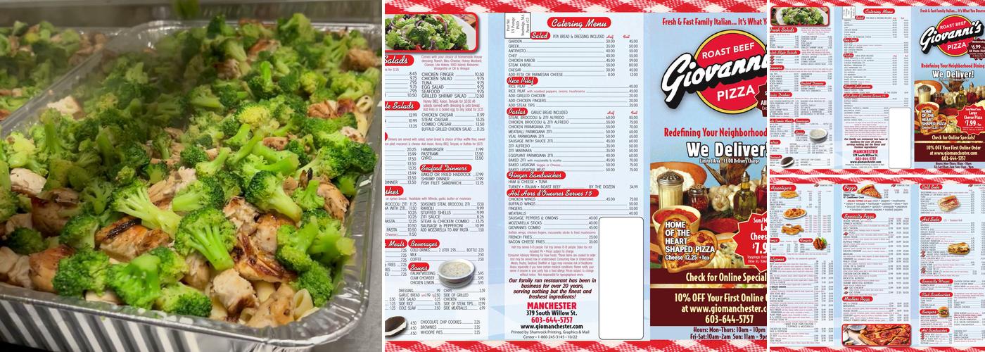 Giovanni's Roast Beef & Pizza Menu