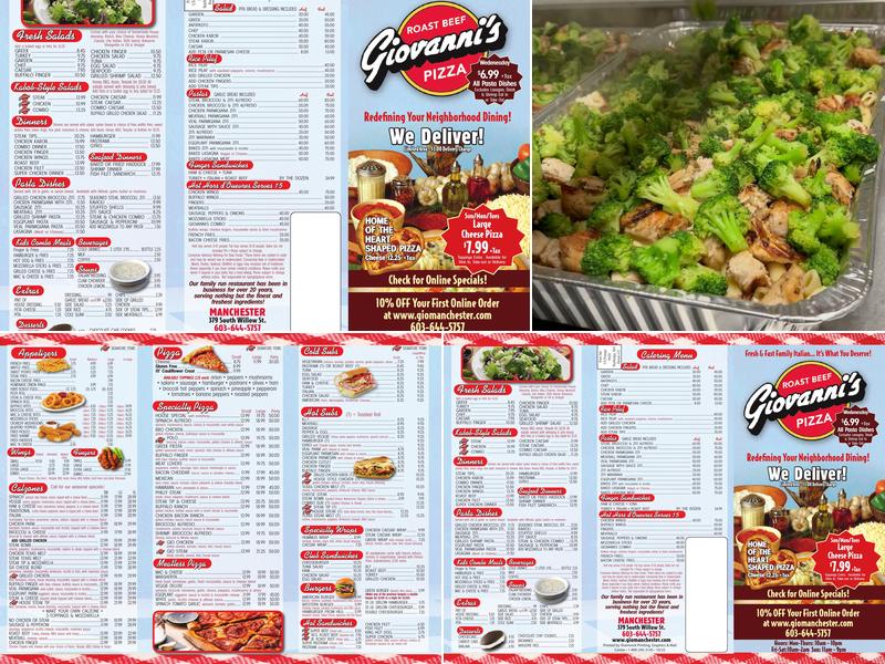 Giovanni's Roast Beef & Pizza Menu