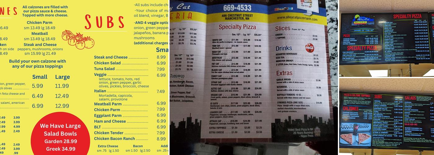 Alley Cat Pizzeria Menu