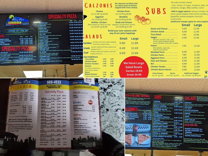Alley Cat Pizzeria Menu