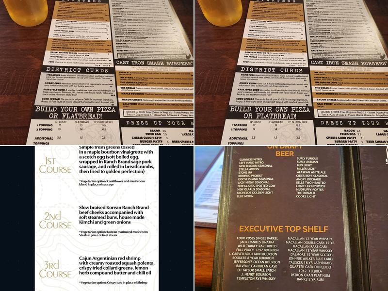 The District Pub & Grill Menu