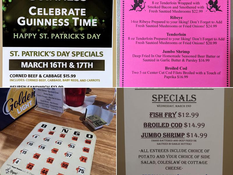 The Blind Tiger Bar & Grill Menu