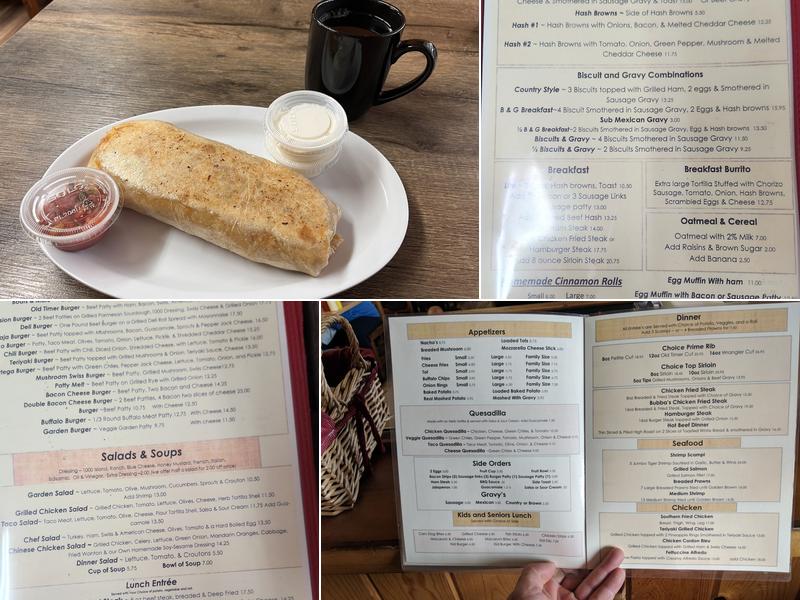 Old Timer Cafe Menu
