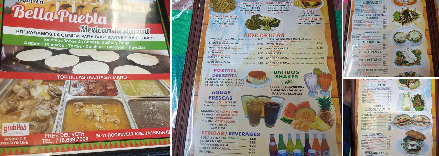 Aquí En Bella Puebla Menu