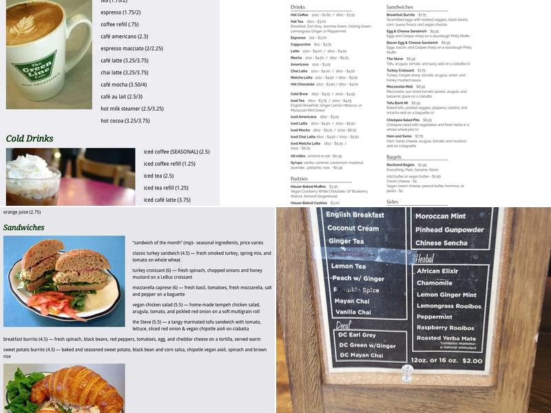 Green Line Cafe Menu