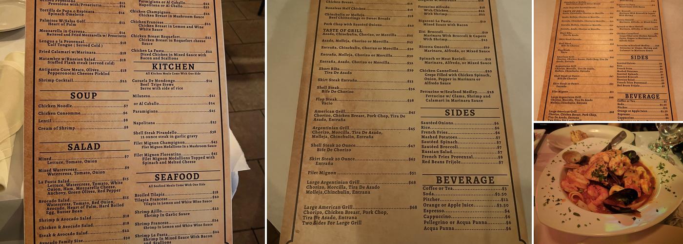 La Fusta Menu