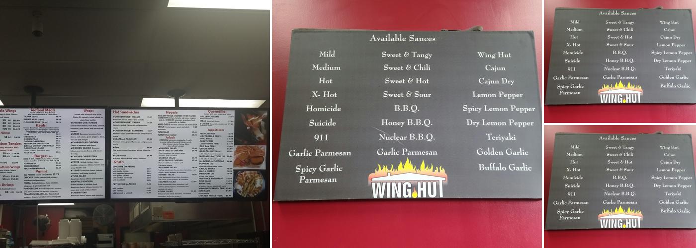 Wing Hut Menu