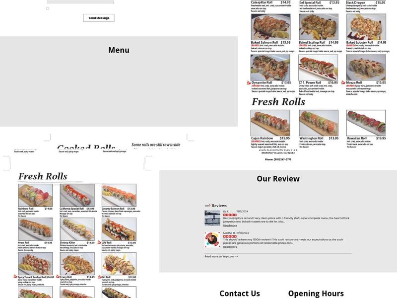 Matsuri Japanese Restaurant Menu