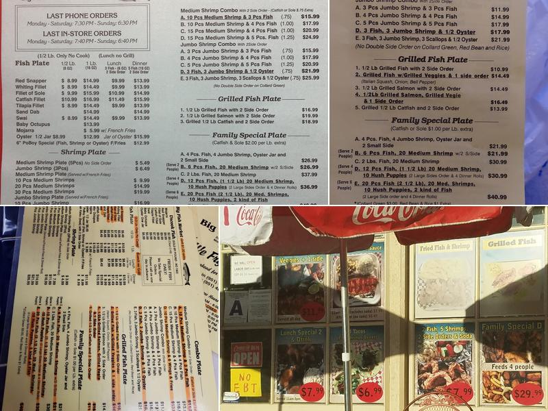 Big Fish Market Menu