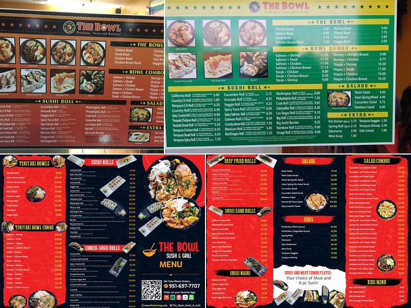 The Bowl Sushi & Grill Menu