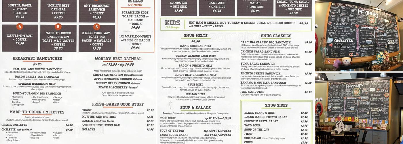 Snug On The Square Menu