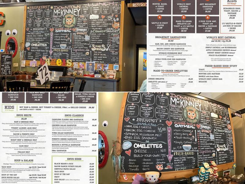 Snug On The Square Menu