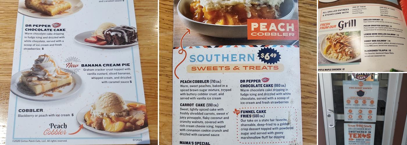 Cotton Patch Cafe Menu